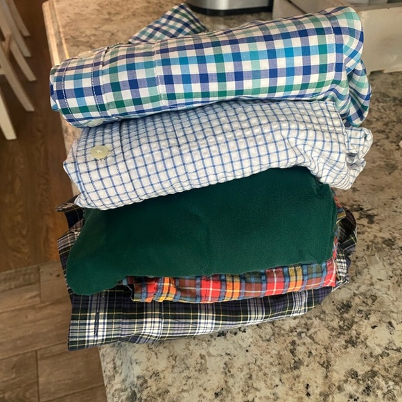 L.L. Bean Other - L.L Bean Plaid Button Down Short and Long Sleeve Shirts Mens‎ Size Medium LOT
